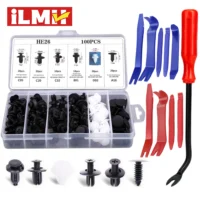 Kit 100 Presilhas Automotivas – Fixadores Universais para Para-choque, Porta, Painel e Acabamento Interno