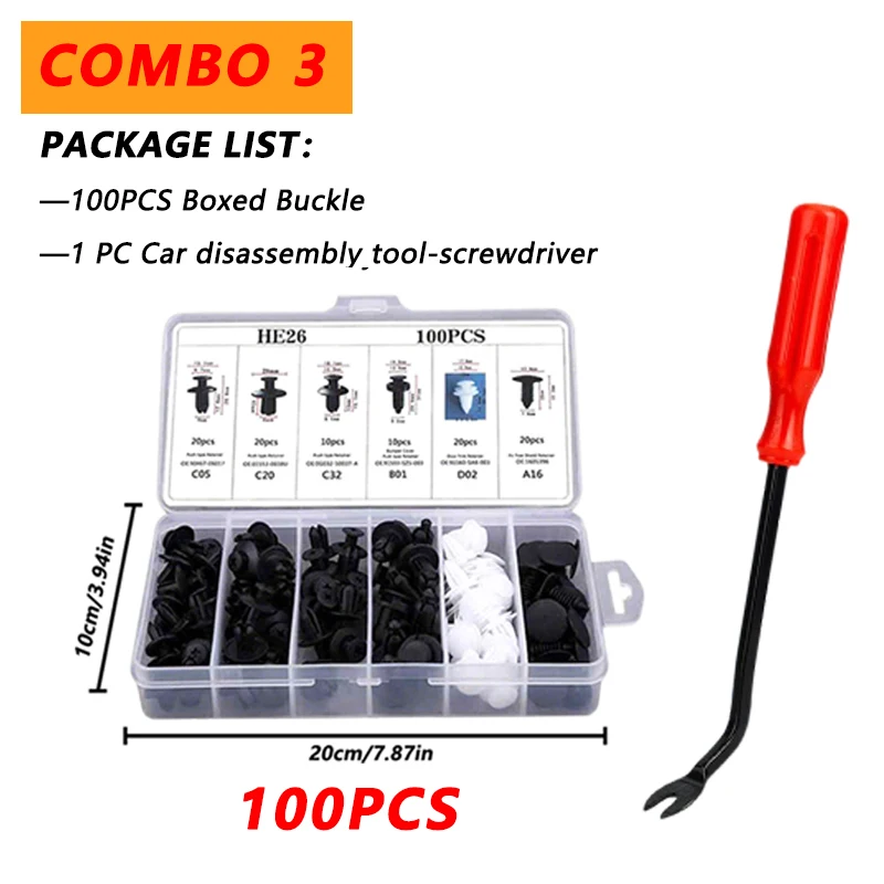 Kit 100 Presilhas Automotivas – Fixadores Universais para Para-choque, Porta, Painel e Acabamento Interno - Imagem 13