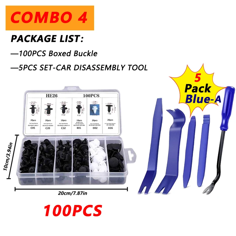 Kit 100 Presilhas Automotivas – Fixadores Universais para Para-choque, Porta, Painel e Acabamento Interno - Imagem 11