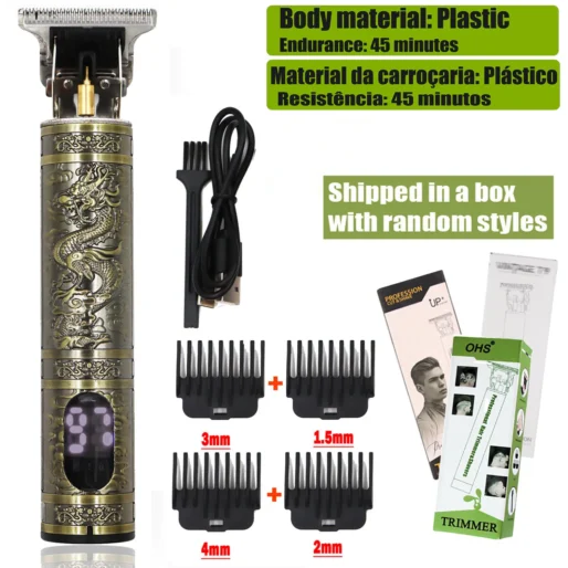 Máquina de barbear T9 Cabelo Barba Corpo Elétrica Portável - Imagem 8