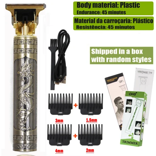 Máquina de barbear T9 Cabelo Barba Corpo Elétrica Portável - Imagem 13