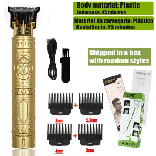 Máquina de barbear T9 Cabelo Barba Corpo Elétrica Portável - Imagem 7