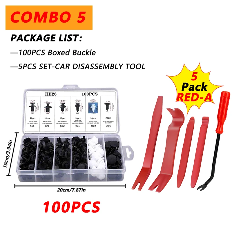 Kit 100 Presilhas Automotivas – Fixadores Universais para Para-choque, Porta, Painel e Acabamento Interno - Imagem 9