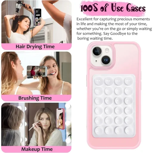 Capinha de silicone ventosas sucção aderente para selfies e vídeos - Imagem 3