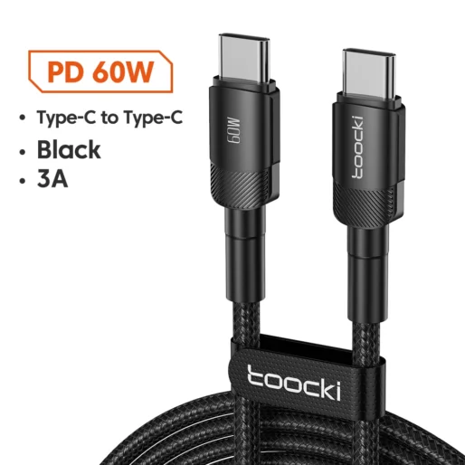 Cabo Toocki USB-C para USB-C 100W – Carregamento Rápido PD 3.0 / QC 4.0 Compatível com iPhone 15, MacBook, Samsung e Xiaomi - Imagem 14