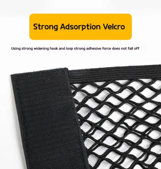 Bolsa Organizadora de Porta-Malas – Rede Elástica com Velcro Duplo para Armazenamento no Carro - Imagem 5