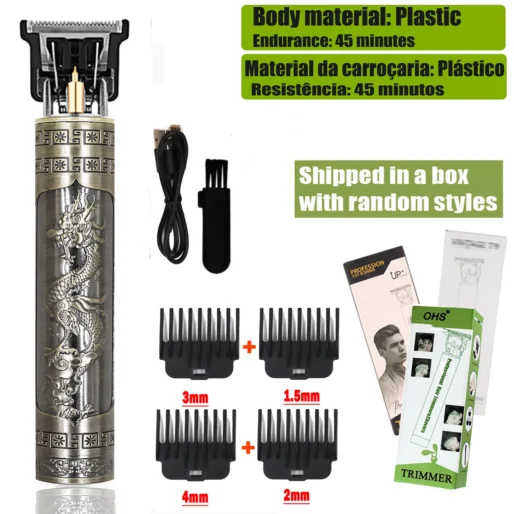 Máquina de barbear T9 Cabelo Barba Corpo Elétrica Portável - Imagem 11