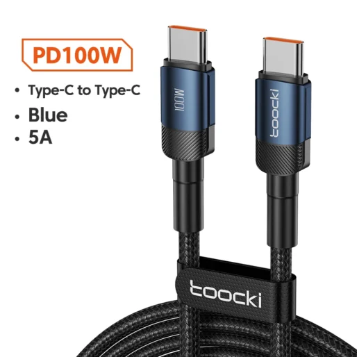 Cabo Toocki USB-C para USB-C 100W – Carregamento Rápido PD 3.0 / QC 4.0 Compatível com iPhone 15, MacBook, Samsung e Xiaomi - Imagem 11