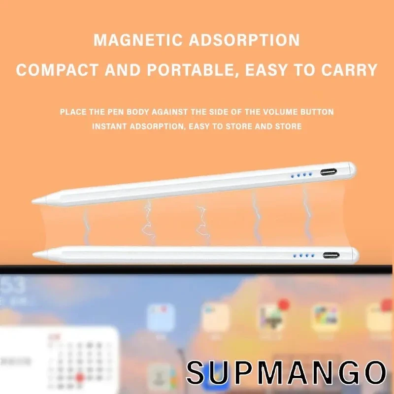 Caneta digital para Tablet IOS com carregamento Wireless para Ipad Pro 1 2 3 4 5 Air 4 5 Mini 6 - Imagem 6