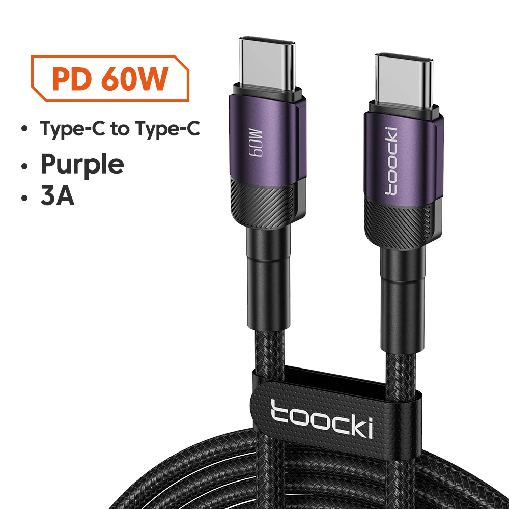 Cabo Toocki USB-C para USB-C 100W – Carregamento Rápido PD 3.0 / QC 4.0 Compatível com iPhone 15, MacBook, Samsung e Xiaomi - Imagem 9
