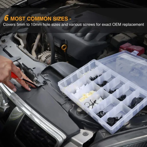 Kit 100 Presilhas Automotivas – Fixadores Universais para Para-choque, Porta, Painel e Acabamento Interno - Imagem 5