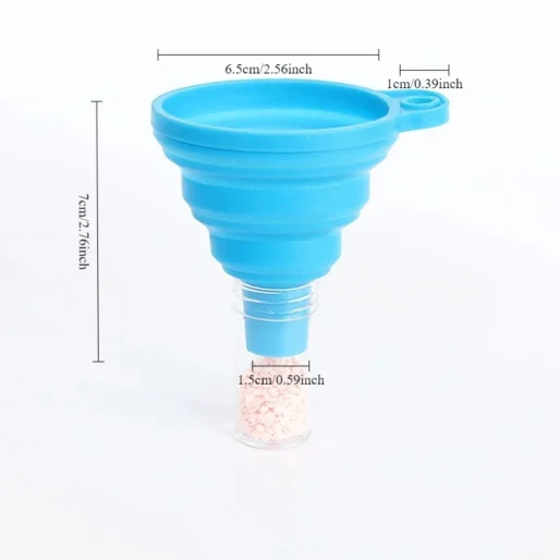 Funil de silicone para motor de carro Dobrável Portável Troca de óleo - Imagem 5