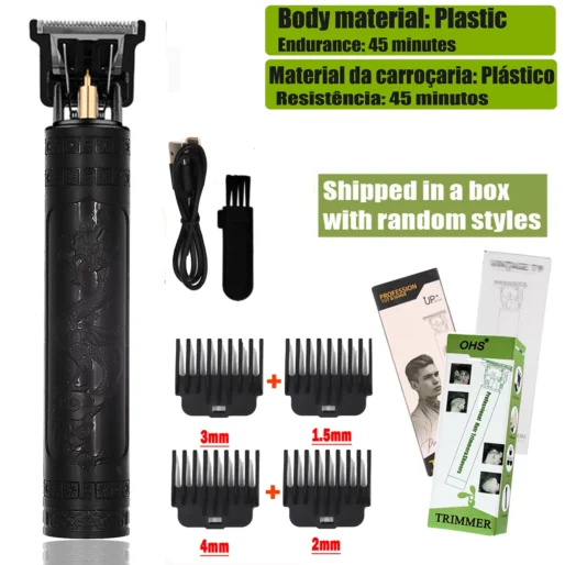 Máquina de barbear T9 Cabelo Barba Corpo Elétrica Portável - Imagem 9