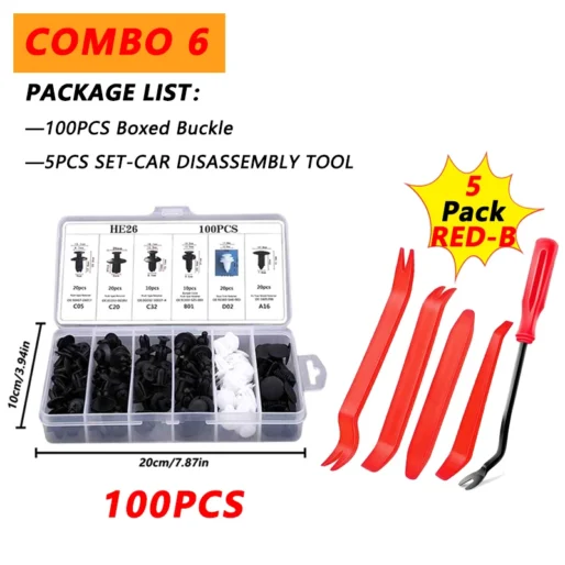 Kit 100 Presilhas Automotivas – Fixadores Universais para Para-choque, Porta, Painel e Acabamento Interno - Imagem 8