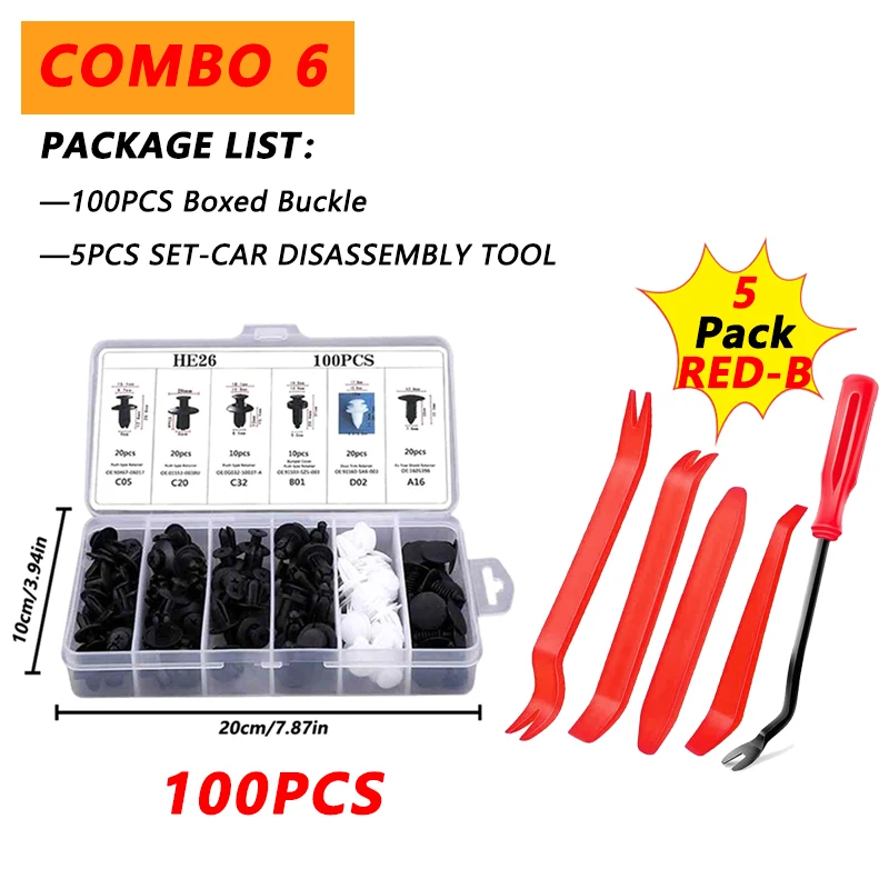 Kit 100 Presilhas Automotivas – Fixadores Universais para Para-choque, Porta, Painel e Acabamento Interno - Imagem 8