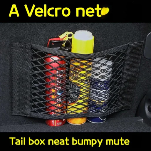 Bolsa Organizadora de Porta-Malas – Rede Elástica com Velcro Duplo para Armazenamento no Carro - Imagem 4