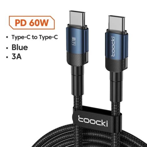 Cabo Toocki USB-C para USB-C 100W – Carregamento Rápido PD 3.0 / QC 4.0 Compatível com iPhone 15, MacBook, Samsung e Xiaomi - Imagem 10