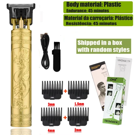 Máquina de barbear T9 Cabelo Barba Corpo Elétrica Portável - Imagem 14