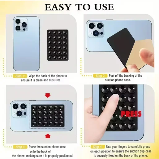 Capinha de silicone ventosas sucção aderente para selfies e vídeos - Imagem 6